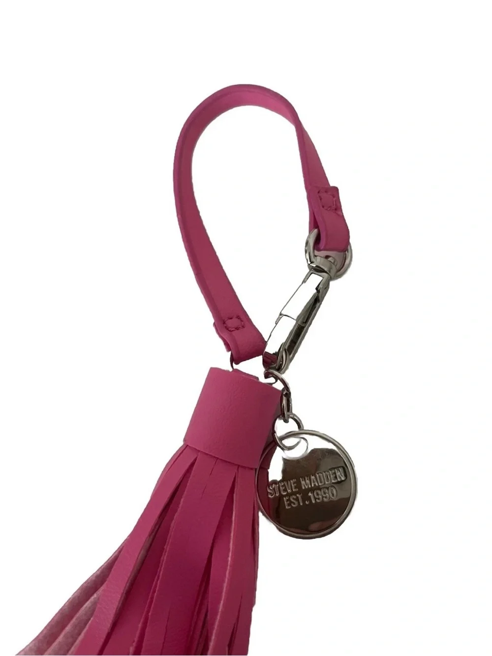 Steve Madden Pink Tassel Keychain Bag Charm